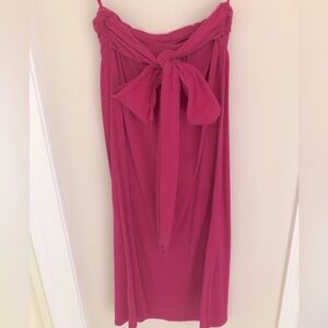 Gap strapless cotton jersey dress with tie/bow detail at back